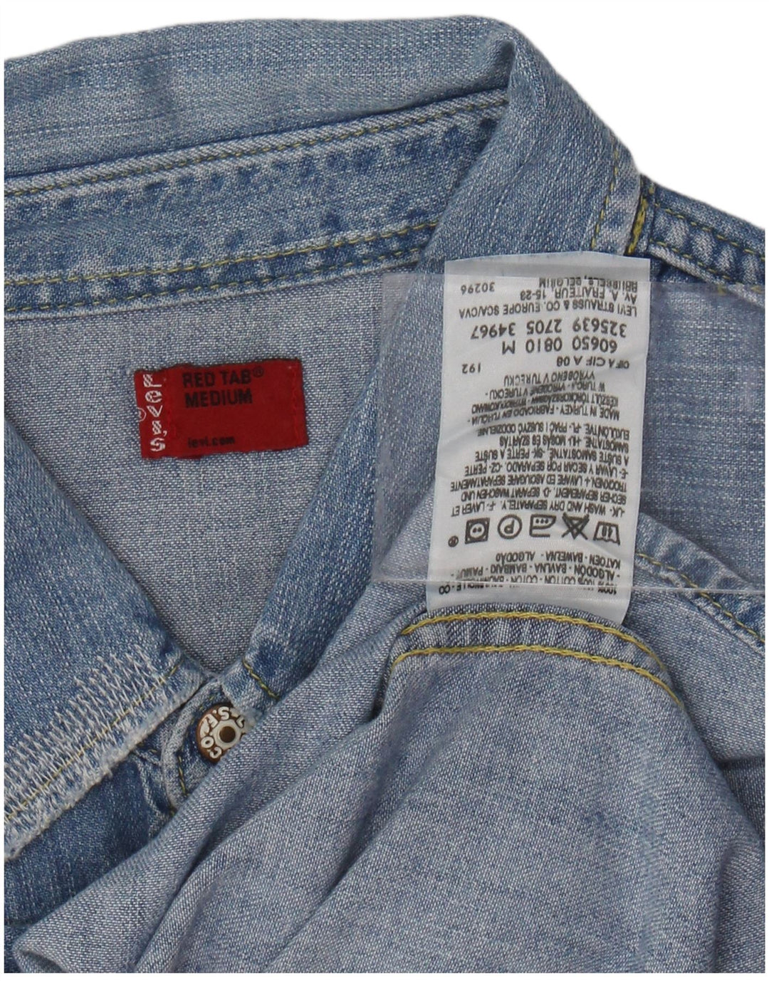 LEVI'S Herren-Jeanshemd aus mittelblauer Baumwolle