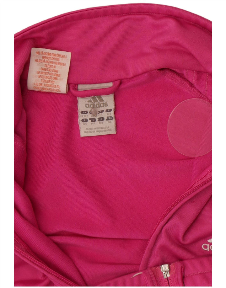 Adidas Mädchen Trainingsanzug Top Jacke 13-14 Jahre Rosa