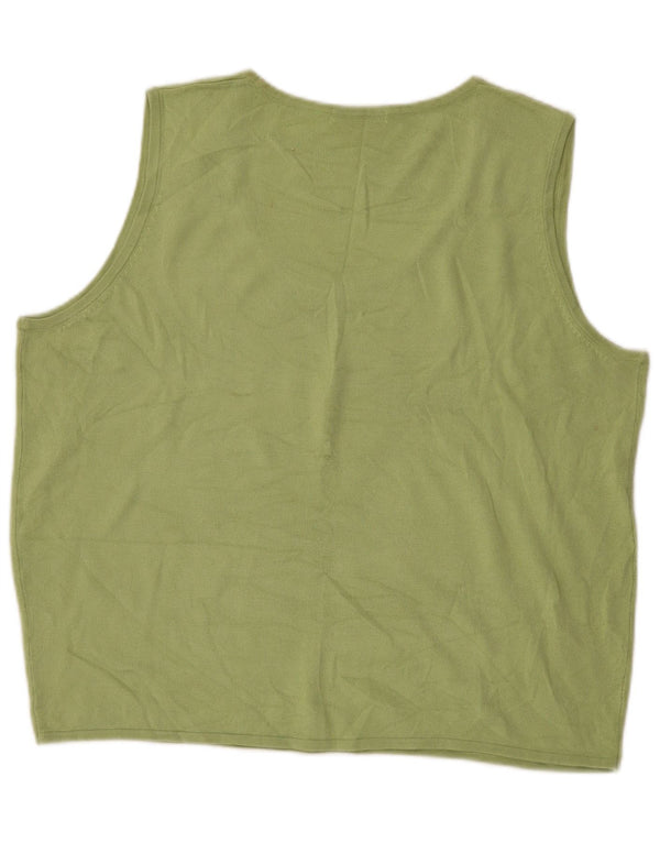MARKS & SPENCER Damen Übergroßes Weste-Tanktop UK 18 XL Grün