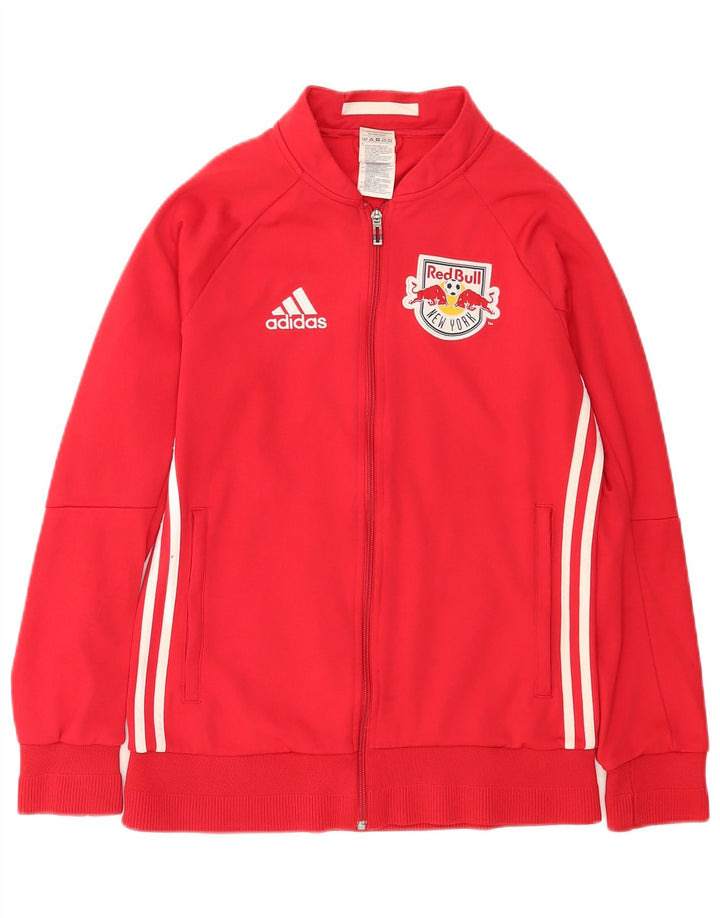 Adidas Herren Red Bull Graphic Trainingsanzug Top Jacke Mittelrotes Polyester