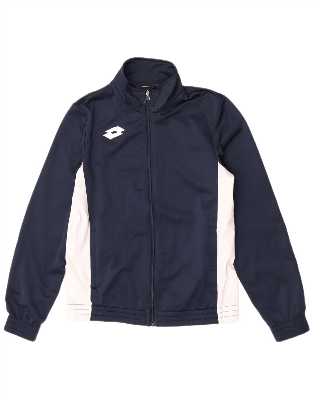Lotto Herren-Trainingsanzug mit normaler Passform, Jacke, Größe S, Marineblau, Farbblock