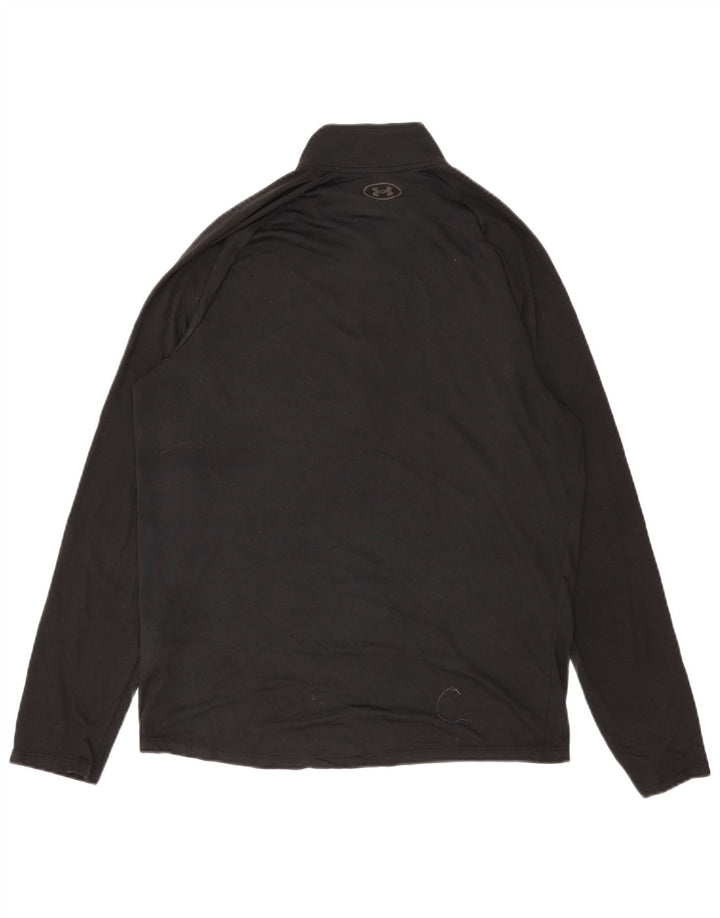Under Armour Herren Zip Neck Top Langarm XL Schwarz Polyester