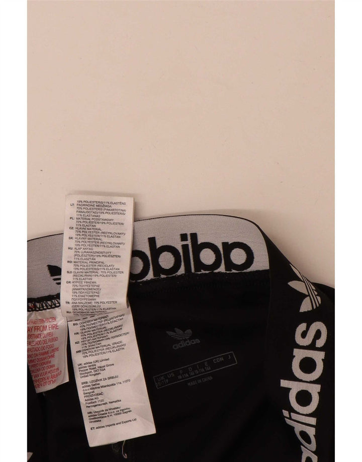 Adidas Mädchen-Grafik-Leggings, 11–12 Jahre, schwarzes Polyester