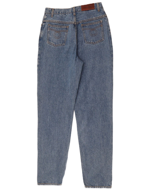 Laura Ashley Damen High Waist Tapered Jeans UK 12 Medium W28 L32 Blau