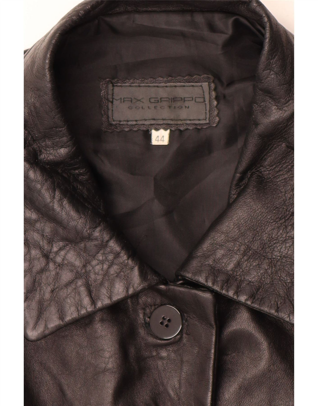 Max Grippo Damen Lederjacke EU 44 XL Schwarzes Leder