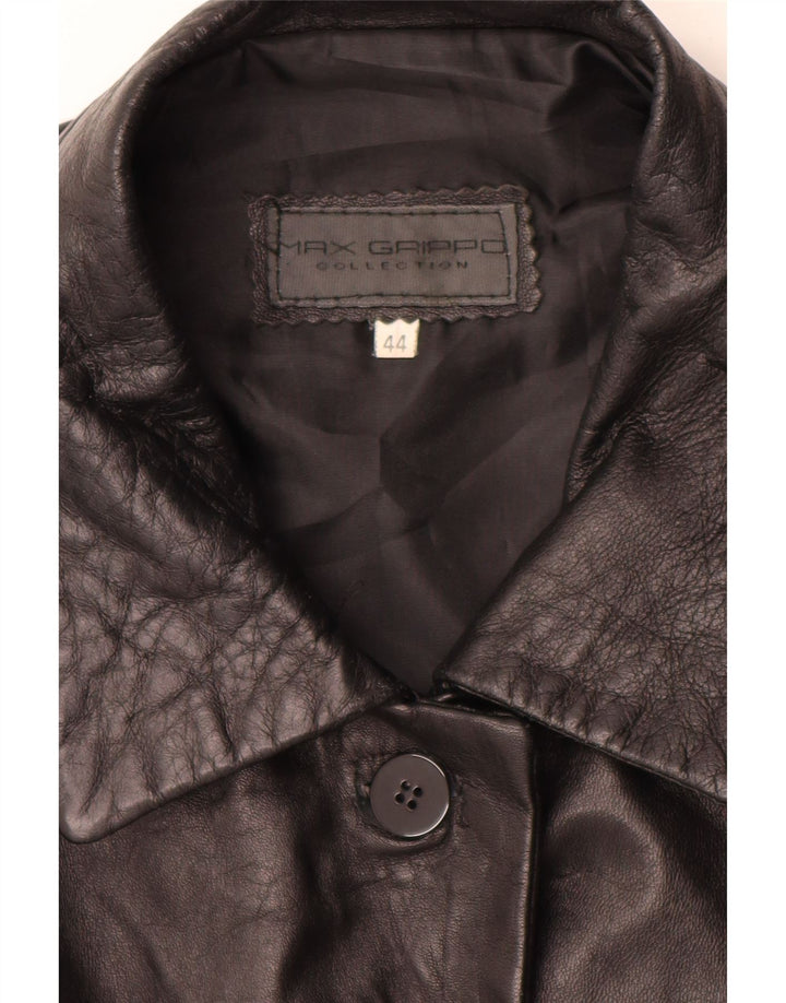 Max Grippo Damen Lederjacke EU 44 XL Schwarzes Leder