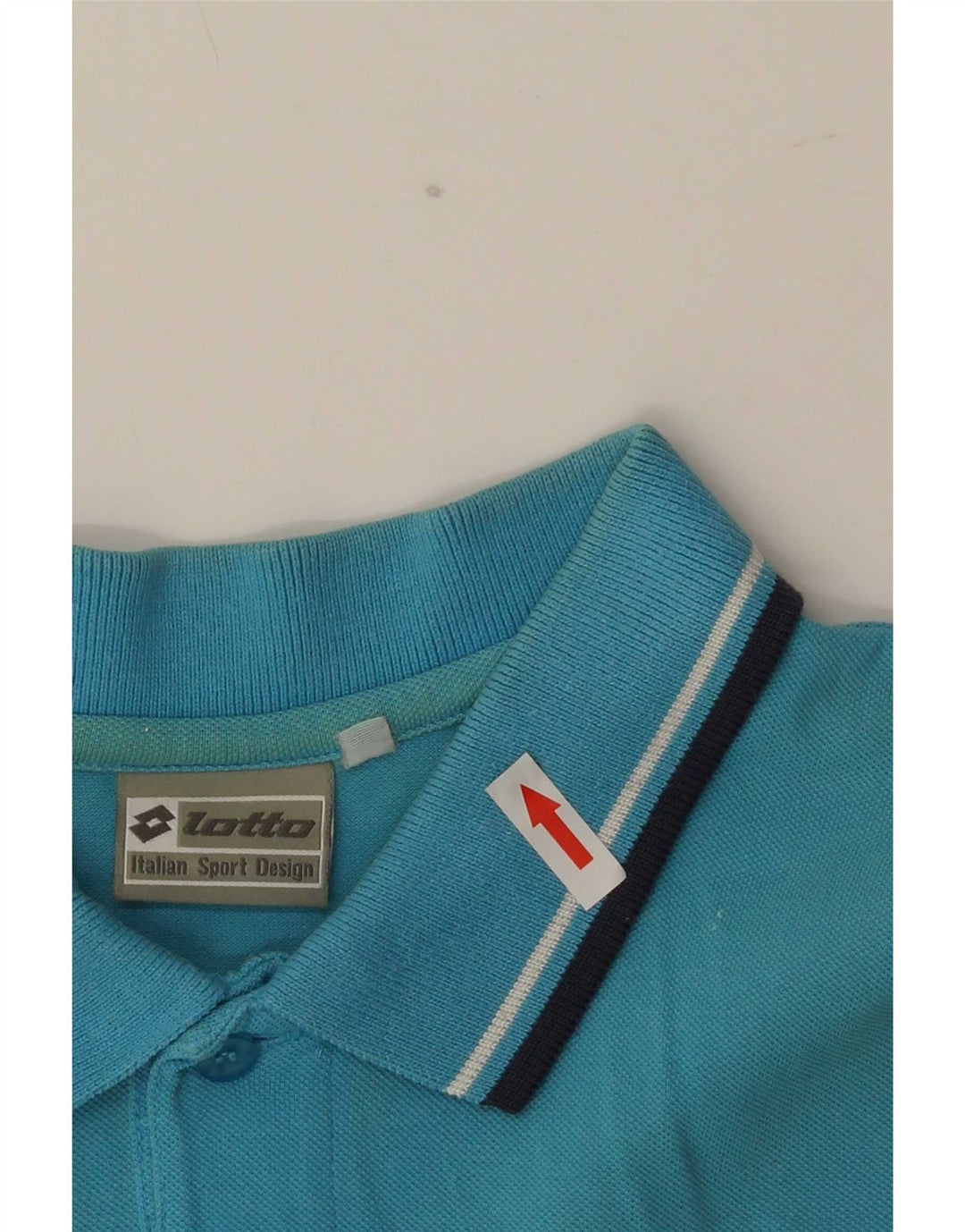 Lotto Herren-Poloshirt aus mittelblauer, gestreifter Baumwolle