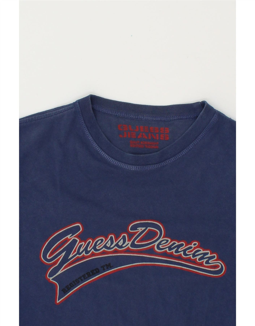 GUESS Boys Graphic Top Long Sleeve 12-13 Years Navy Blue Vintage Guess and Second-Hand Guess from Messina Hembry 