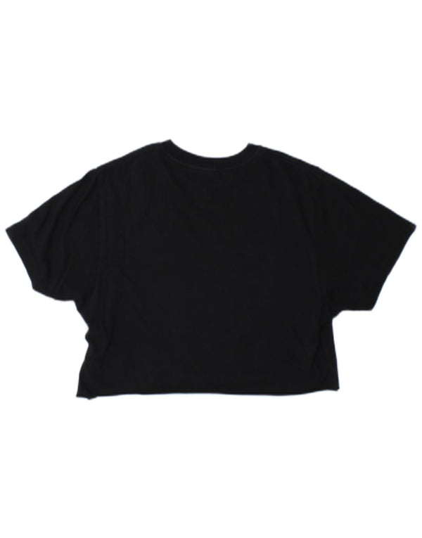 Vans Damen Crop Custom Fit Graphic T-Shirt Top UK 10 Small Schwarz