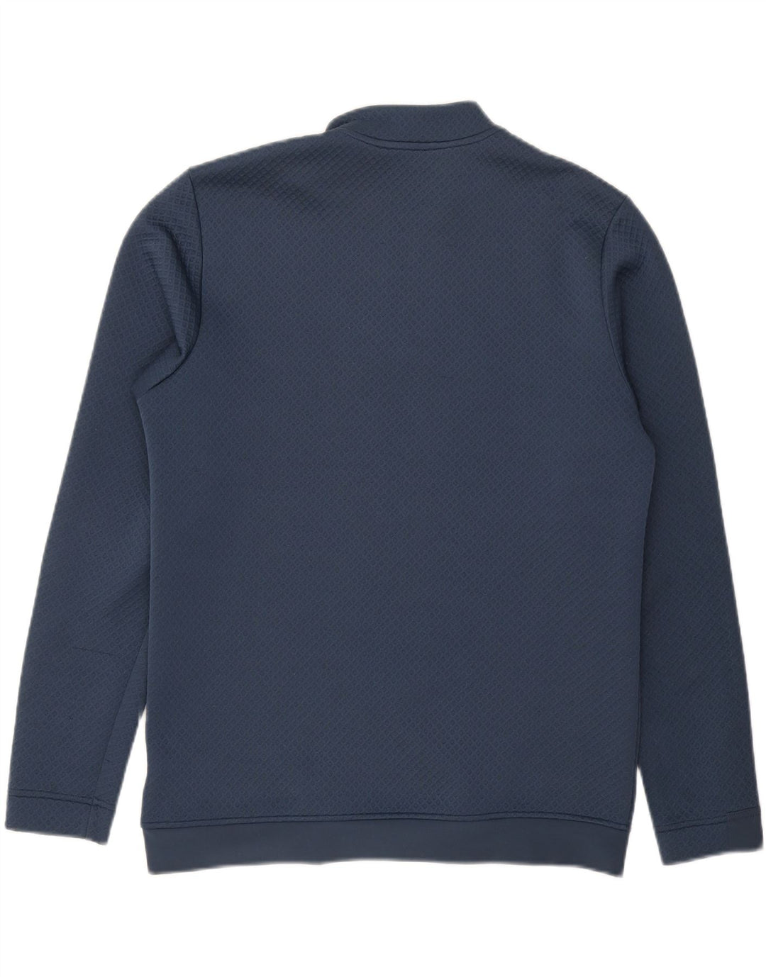ADIDAS Mens Primegreen Zip Neck Sweatshirt Jumper Medium Navy Blue Check
