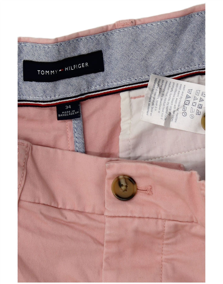 Tommy Hilfiger Herren Chinoshorts W34 Große rosa Baumwolle