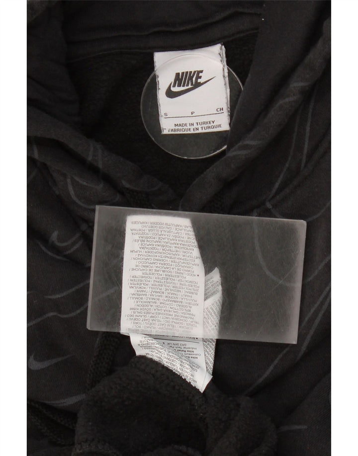 NIKE Mens Graphic Hoodie Jumper Small Black Cotton Vintage Nike and Second-Hand Nike from Messina Hembry 