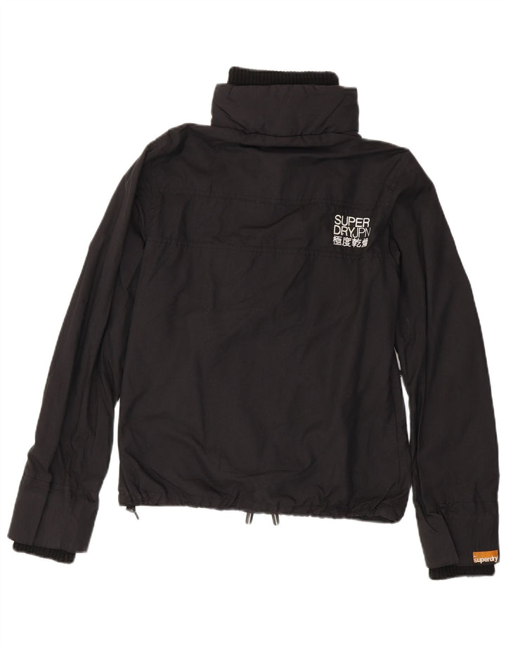 SUPERDRY Damen Windjacke UK 14 Mittelschwarzes Nylon