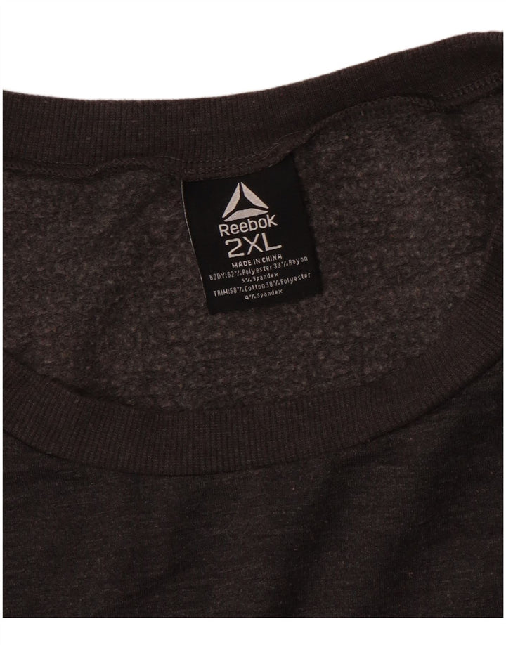 Reebok Damen Übergroßer Sweatshirt-Pullover UK 20 2XL Schwarz Polyester