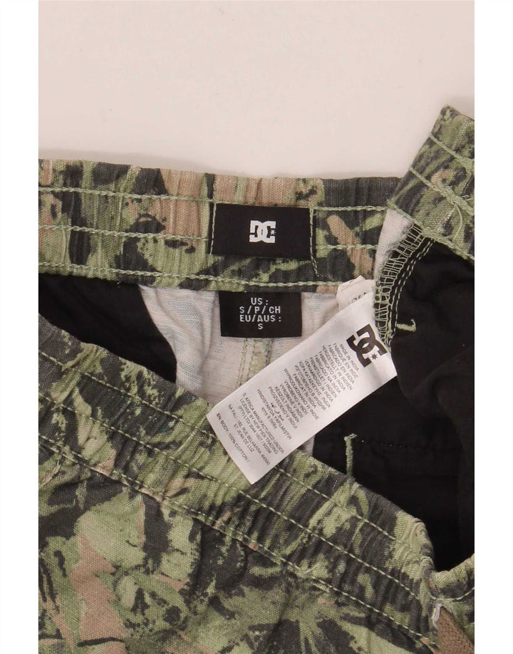 DC Herren-Sportshorts, klein, grüne Camouflage-Baumwolle