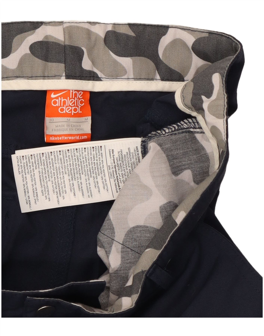 Nike Herren Straight Chino Hose Medium W30 L29 Marineblau Polyester