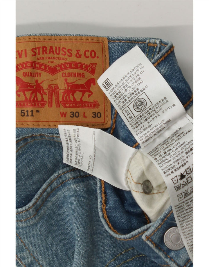 Levi's Herren 511 Slim Jeans W30 L26 Blaue Baumwolle