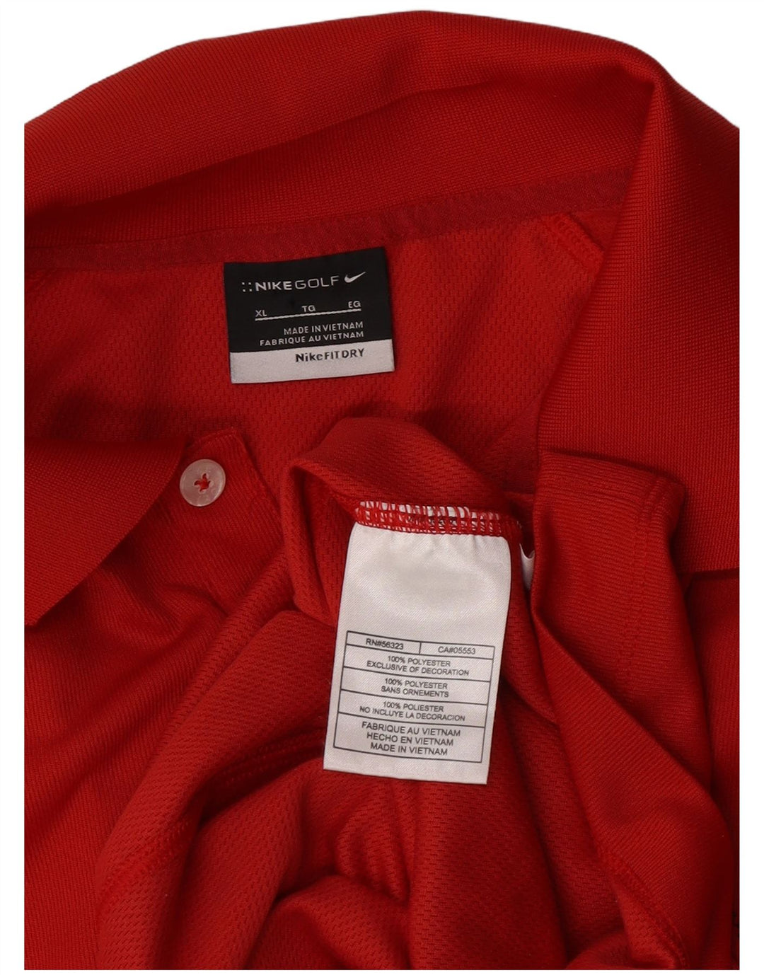 Nike Herren Poloshirt XL Rot Polyester