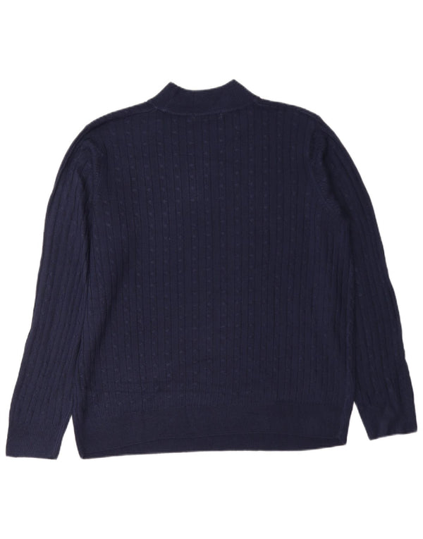 Marks & Spencer Damen-Pullover mit Rollkragen, UK 18, XL, Marineblau