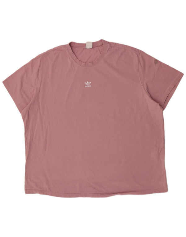 Adidas Herren T-Shirt Top 2XL Rosa Baumwolle