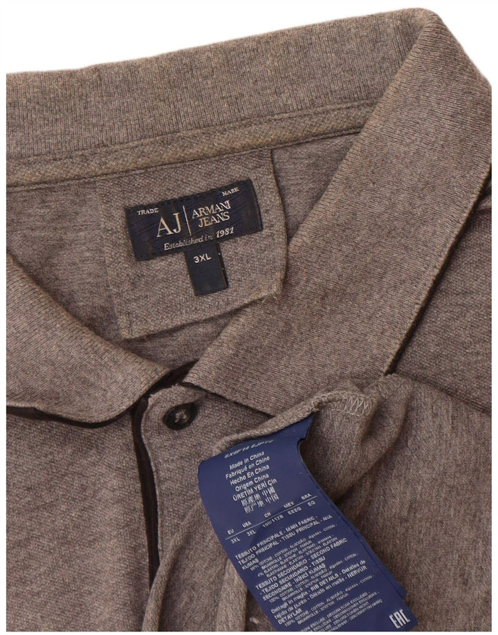 Armani Jeans Herren Poloshirt 3XL Grau Baumwolle