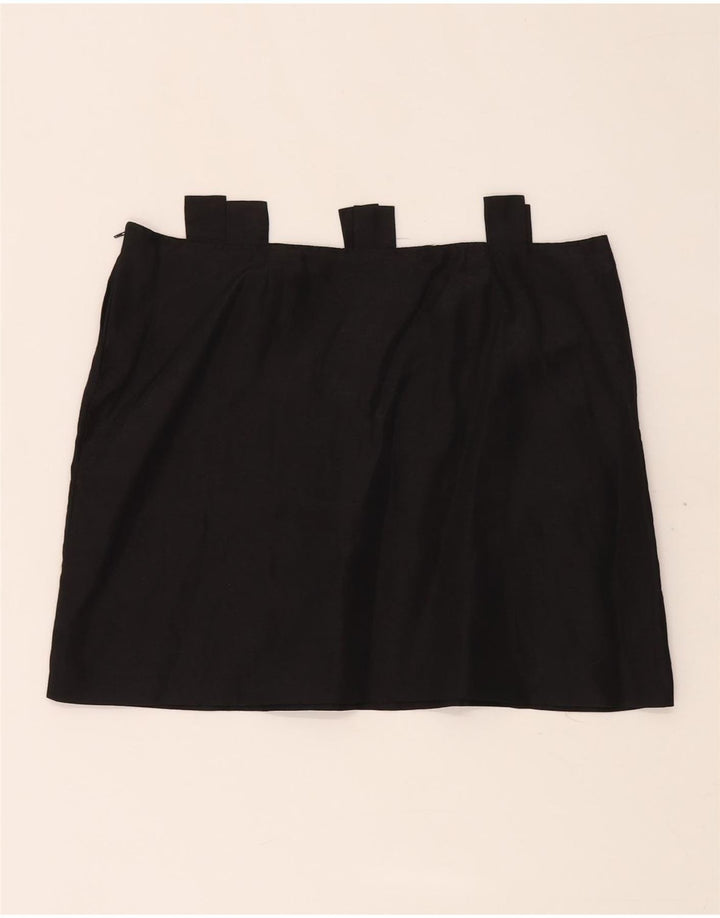MAX & CO. Damen Minirock IT 46 Large W34 Schwarz Acetat