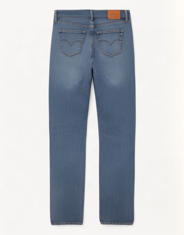 Levi's Damen 314 Shaping Straight Jeans W31 L31 Blaue Baumwolle