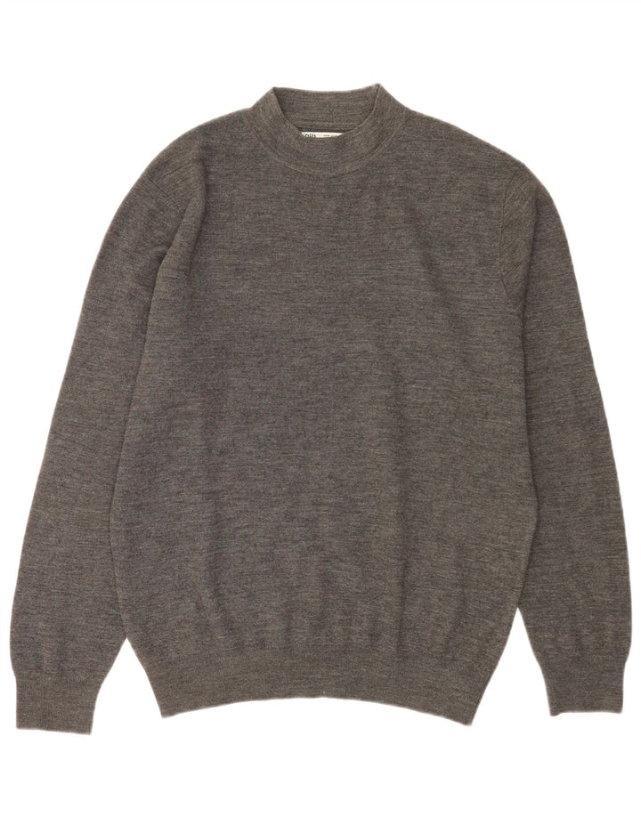 Zara Herren-Pullover mit Rollkragen, mittelgraues Acryl