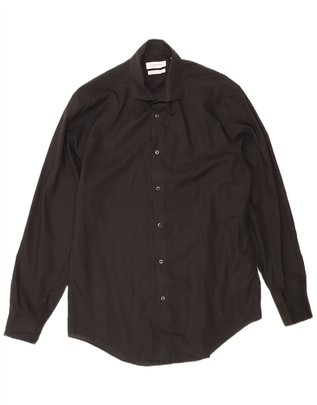 Calvin Klein Herren Slim Fit Hemd Größe 15 1/2 Mittelschwarze Baumwolle