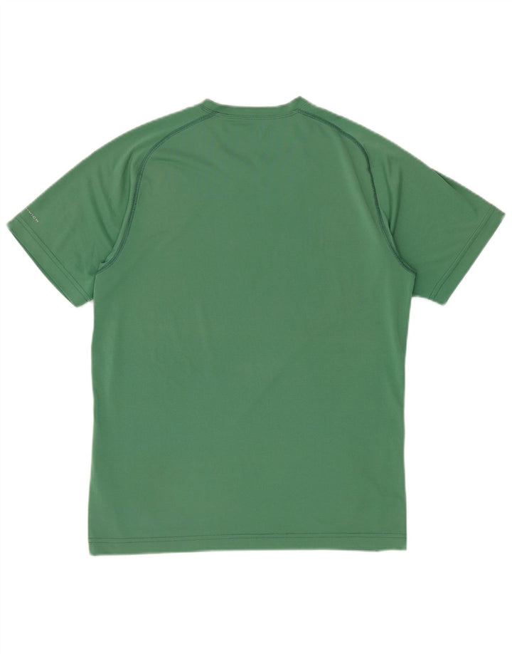 COLUMBIA Herren Omni-Wick T-Shirt-Oberteil aus mittelgrünem Polyester