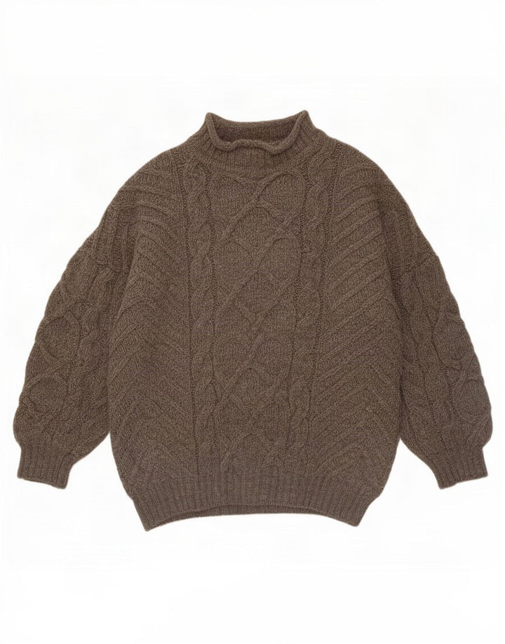 Vintage Herren Rollkragenpullover Pullover XL Braun