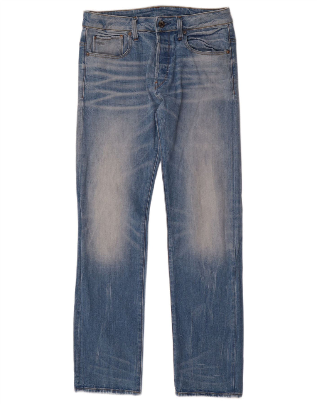 G-STAR Womens Straight Jeans W30 L32 Blue Cotton