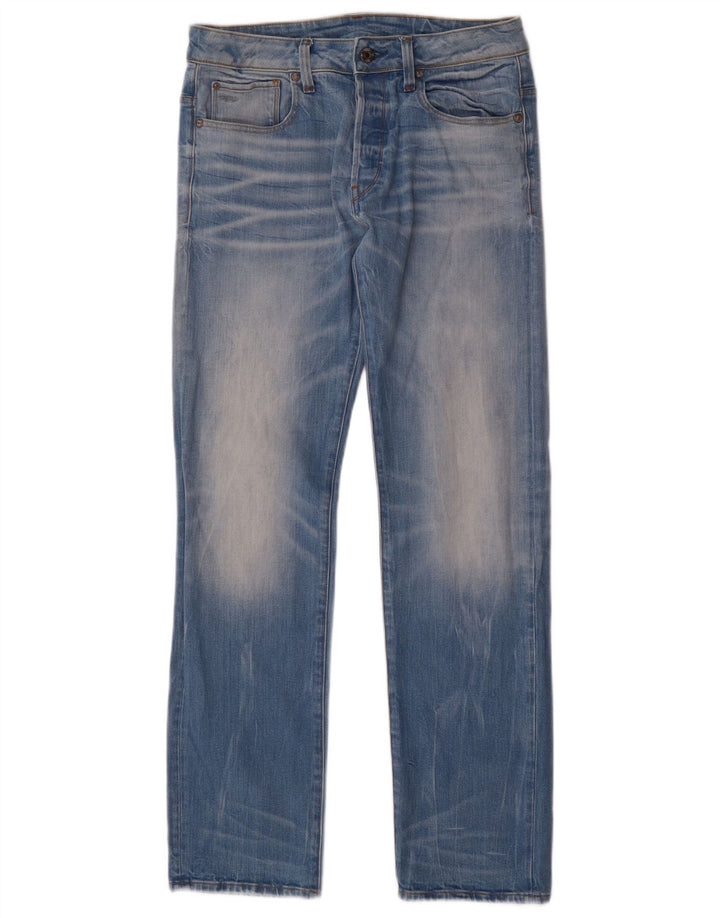 G-STAR Womens Straight Jeans W30 L32 Blue Cotton