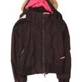 Superdry Damen The Windbomber Hooded Windjacke UK 14 Medium Schwarz