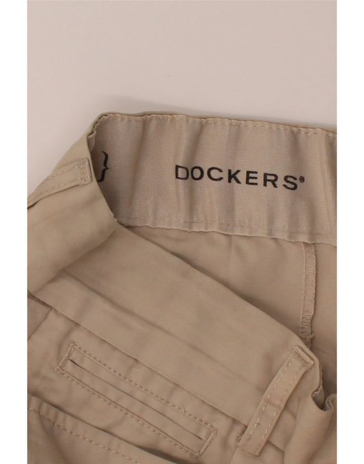 DOCKERS Womens Straight Casual Trousers US 8 Medium W34 L29 Beige Vintage Dockers and Second-Hand Dockers from Messina Hembry 