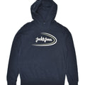 JACK & JONES Mens Graphic Hoodie Jumper Medium Navy Blue Cotton | Vintage Jack & Jones | Thrift | Second-Hand Jack & Jones | Used Clothing | Messina Hembry 