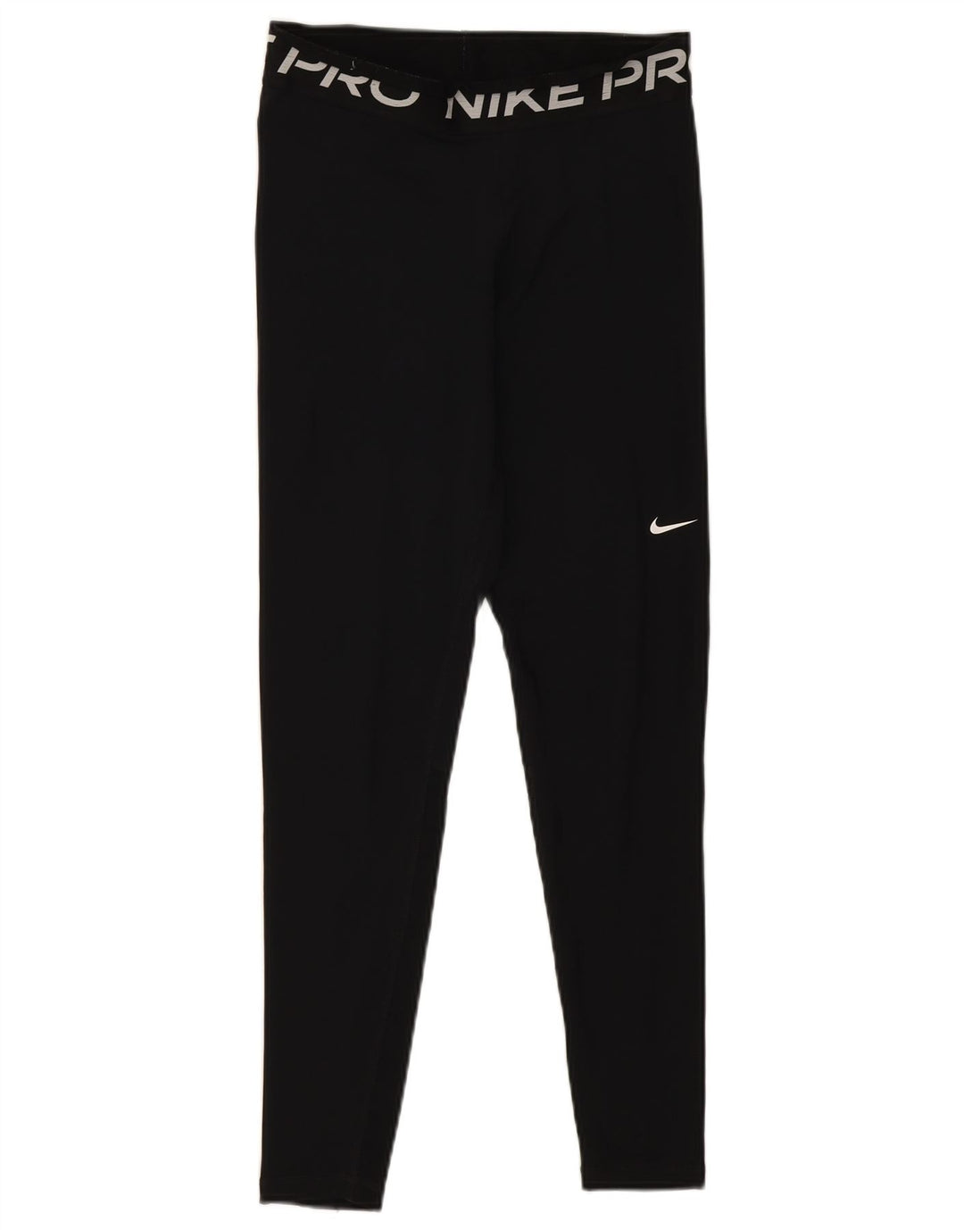 Nike Damen Dri Fit Graphic Leggings UK 12 Mittelschwarzes Polyester