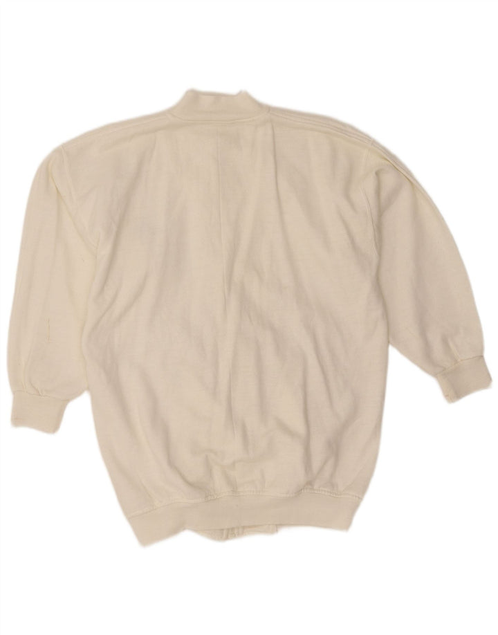 Vintage Herren-Trainingsanzug-Top-Jacke aus mittelweißer Baumwolle