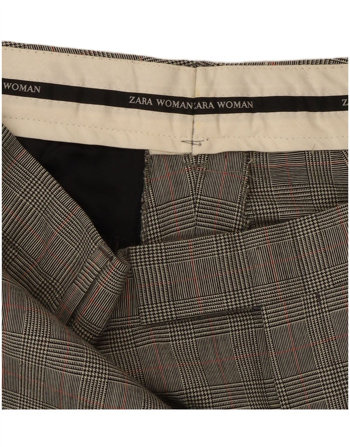 Gerade Anzughose für Damen von Zara, W32, L31, grauer Hahnentritt-Klassiker