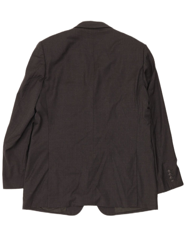 Valentino Herren 3-Knopf-Blazerjacke IT 54 2XL Graue Schurwolle
