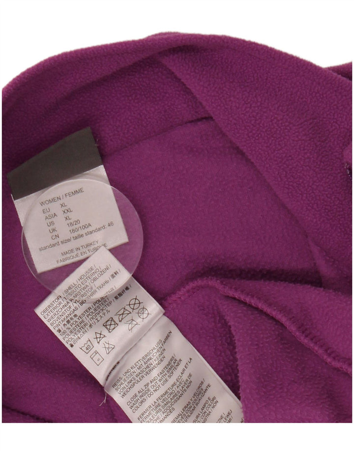JACK WOLFSKIN Damen Fleecepullover mit Reißverschluss, UK 18/20 XL, Lila, Polyester