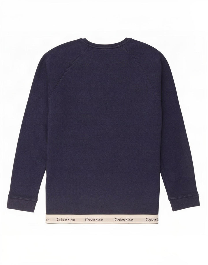 Calvin Klein Herren-Sweatshirt mit Grafik, mittelgroß, Marineblau, Farbblock