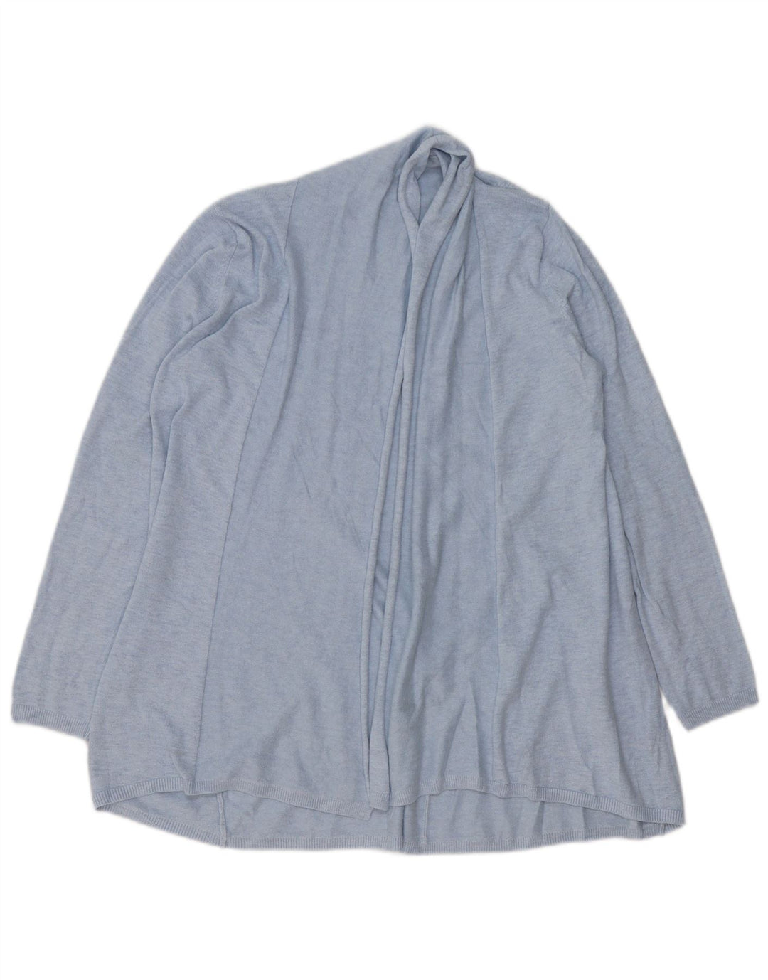 Zara Damen Longline Open Cardigan Pullover UK 16 Large Blau