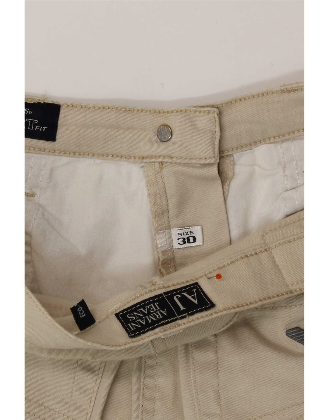 Armani Damen Gerade Freizeithose W30 L30 Beige