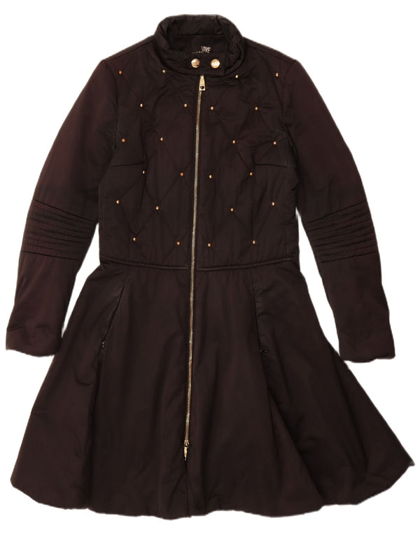 Moschino Damenmantel UK 8 Small Schwarz Polyester
