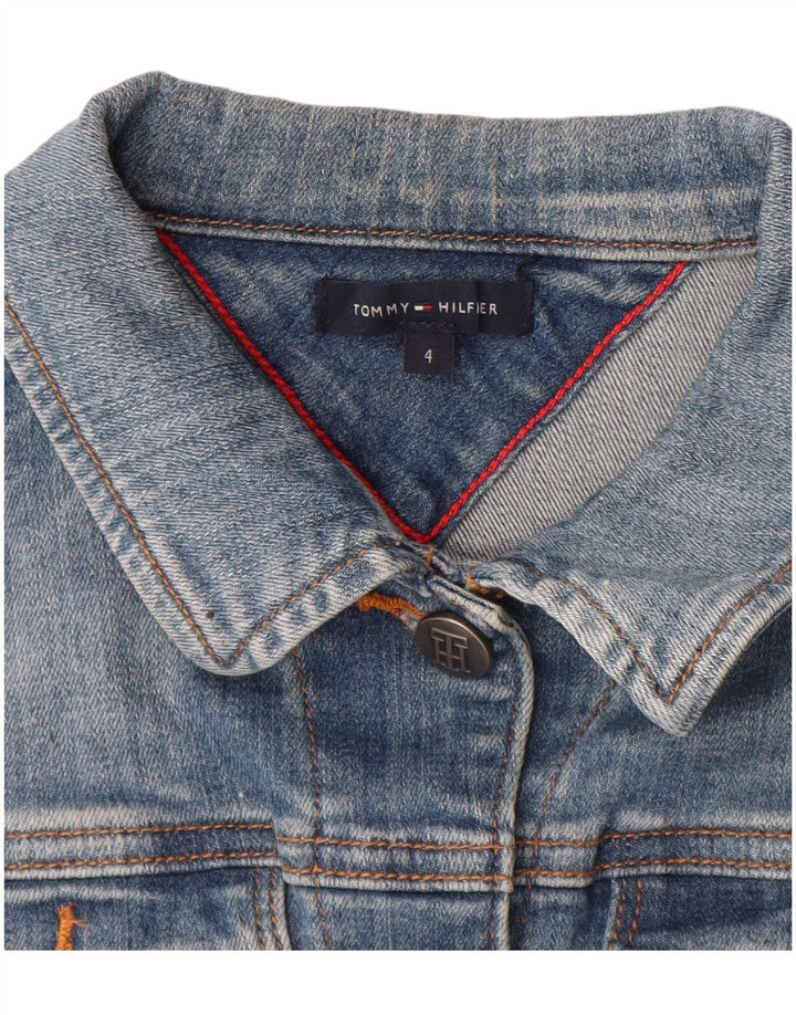 Tommy Hilfiger Damen Crop Denim Jacke US 4 Small Blaue Baumwolle