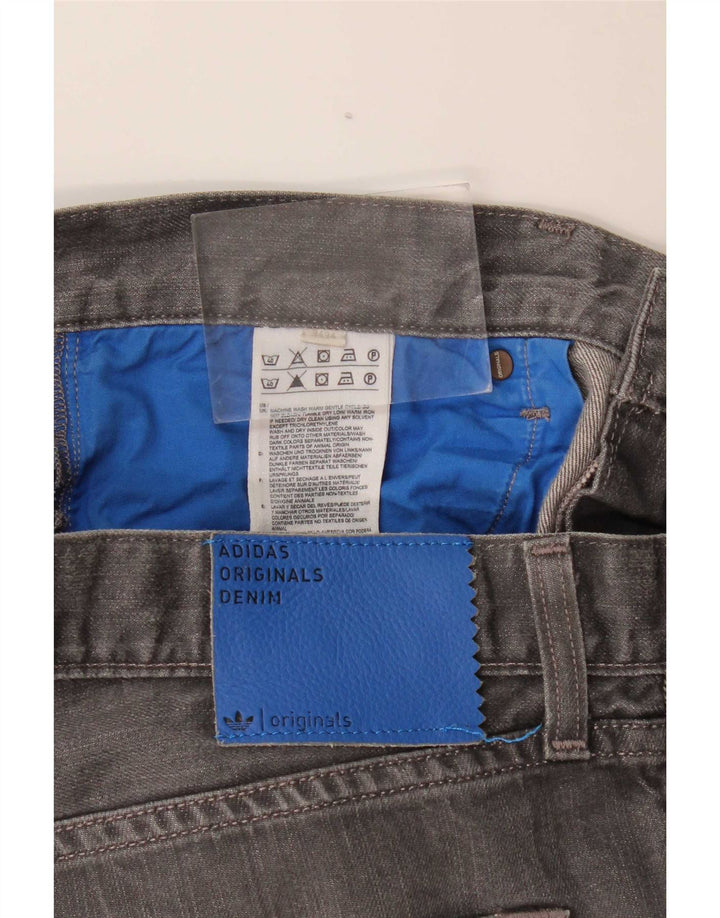 Adidas Herren Slim Jeans W34 L34 Graue Baumwolle