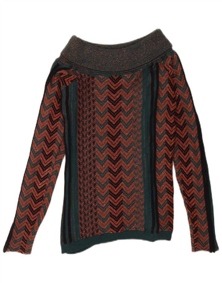 Liu Jo Rollkragenpullover für Damen, UK 10, kleiner brauner Chevron