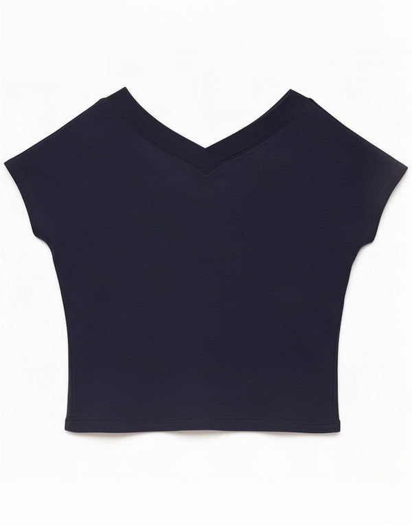 Zara Damen Übergroßes T-Shirt-Oberteil UK 10 Small Marineblau