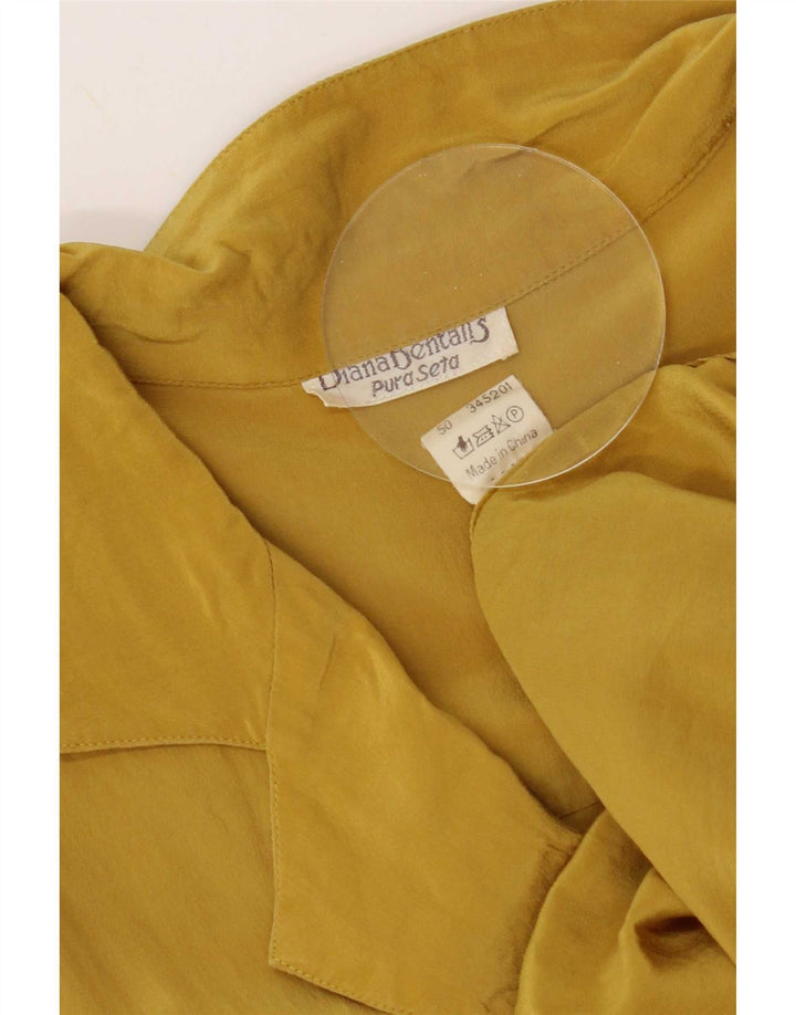 Diana Bentalls Damen-Etuikleid IT 50 XL aus gelber Seide